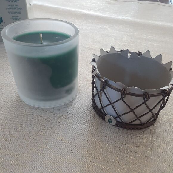 Partylite P1550 Hunter P1513 Calista Jar Candle and Brass Holder NEW - Picture 3 of 8